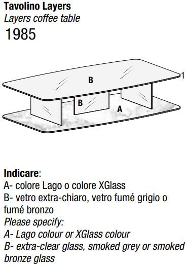 Стеклянный столик Lago Layers Coffee Table