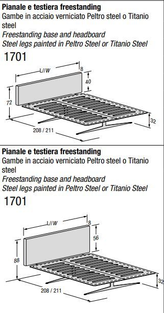 Стильная кровать Lago Steel Bed