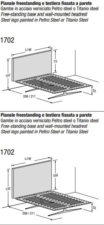 Стильная кровать Lago Steel Bed