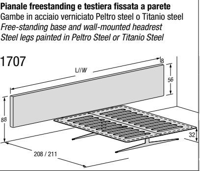 Стильная кровать Lago Steel Bed