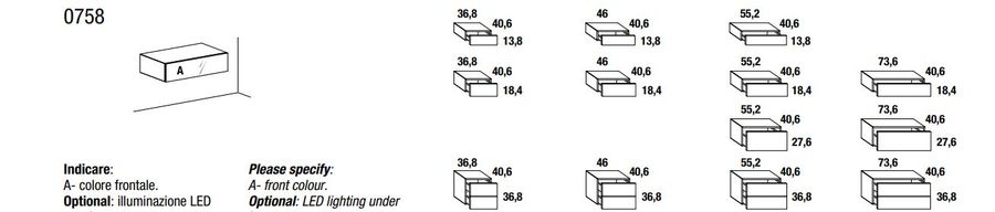 Прикроватная тумбочка Lago 36e8 Bedside Tables