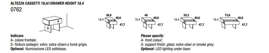 Прикроватная тумбочка Lago 36e8 Bedside Tables