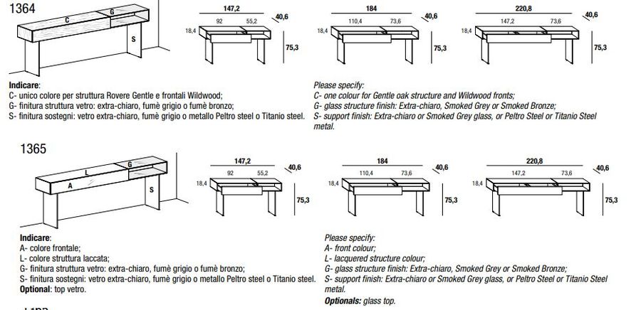 Приставная консоль Lago 36e8 Glass Console