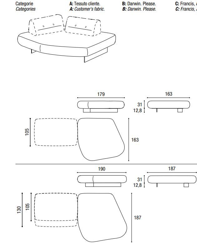 Модульный диван Lago Sand Sofa