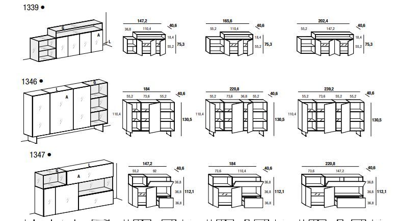 Стильный буфет Lago 36e8 Glass Sideboard