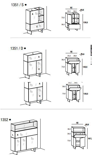 Стильный буфет Lago 36e8 Glass Sideboard