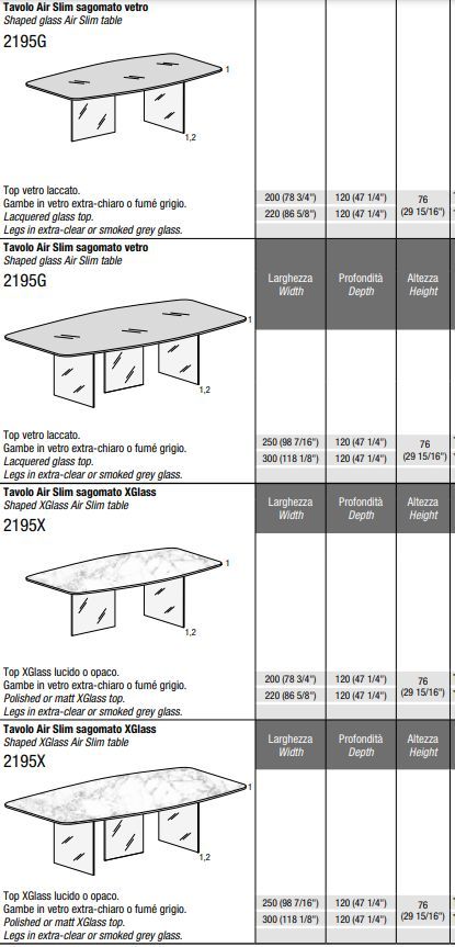 Дизайнерский стол Lago Air Slim Table