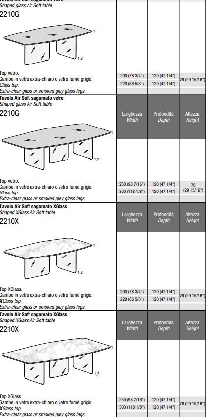 Дизайнерский стол Lago Air Slim Table