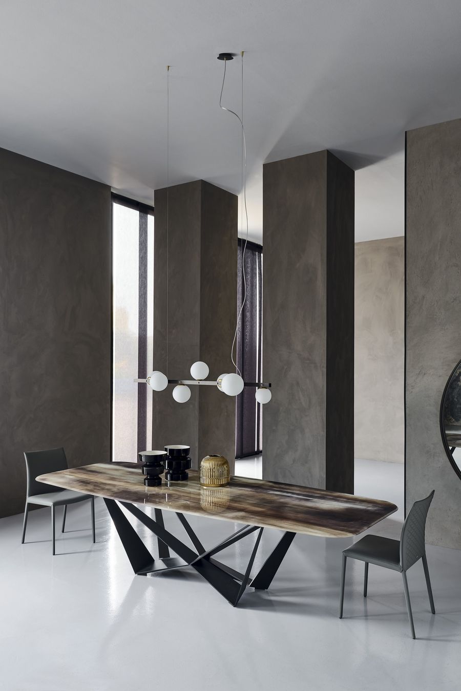 Стеклянный стол Cattelan Italia Skorpio Crystalart