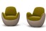 Вращающееся кожаное кресло Roche Bobois Aircell