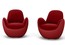 Вращающееся кожаное кресло Roche Bobois Aircell