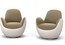 Вращающееся кожаное кресло Roche Bobois Aircell