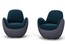 Вращающееся кожаное кресло Roche Bobois Aircell