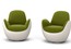 Вращающееся кожаное кресло Roche Bobois Aircell