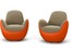 Вращающееся кожаное кресло Roche Bobois Aircell