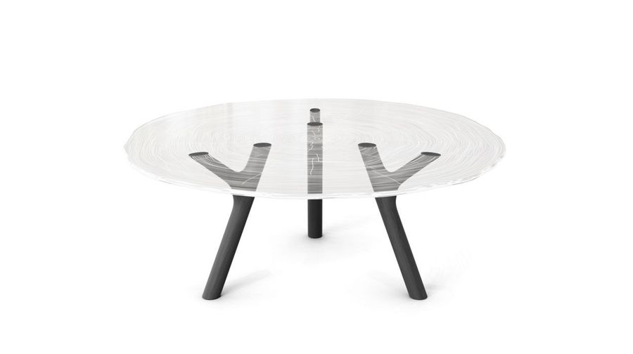 Журнальный столик в стиле бионика Roche Bobois Plexiwood