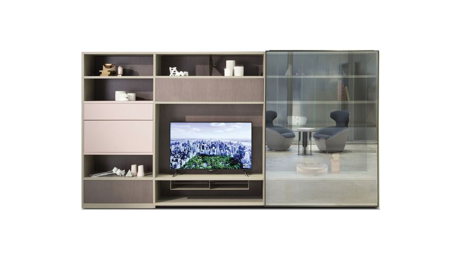Стеллаж с нишей для ТВ Roche Bobois Intralatina 2017-04A