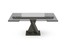 Стеклянный стол на Х-образной базе Roche Bobois Axel Dining Table