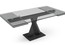 Стеклянный стол на Х-образной базе Roche Bobois Axel Dining Table