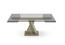 Стеклянный стол на Х-образной базе Roche Bobois Axel Dining Table