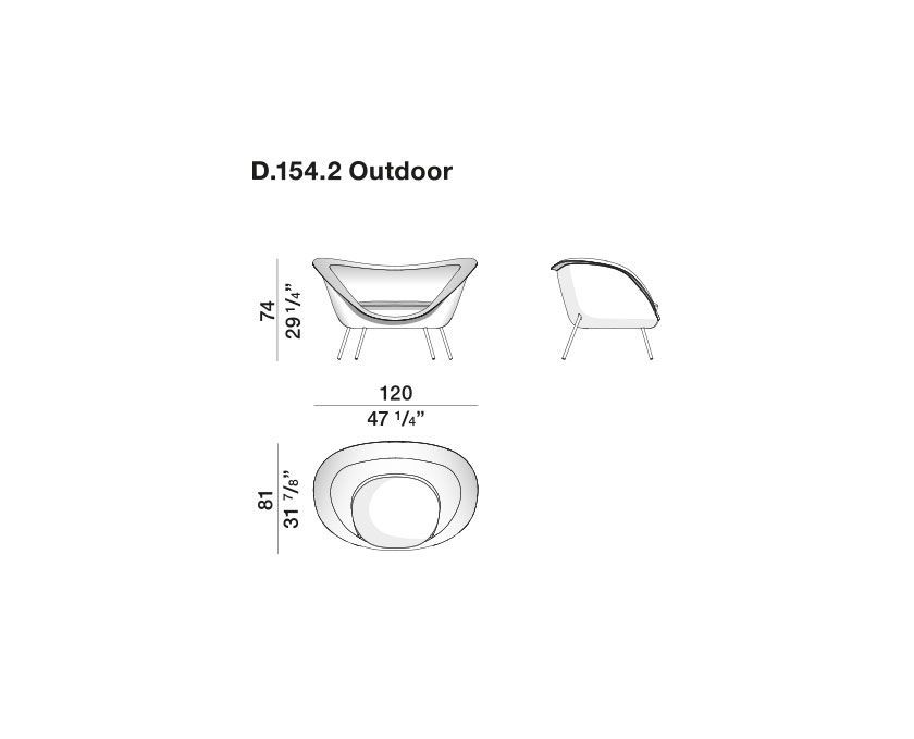 Садовое кресло Molteni&C D.154.2 Outdoor