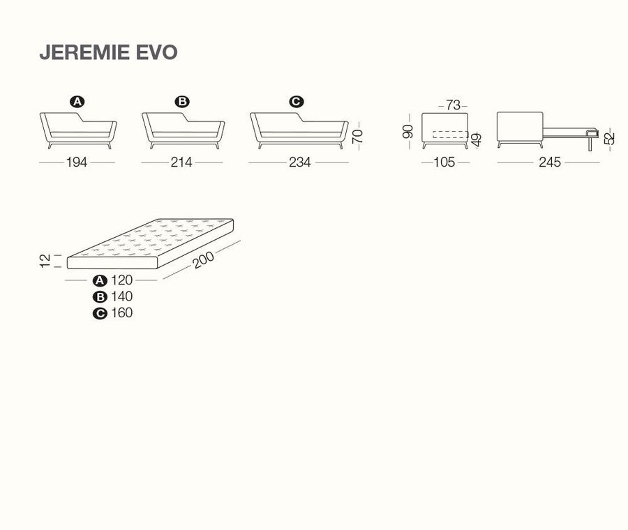 Дизайнерский диван-кровать Milano Bedding Jeremie Evo