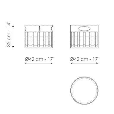 Плетеная корзина Bonaldo Roger
