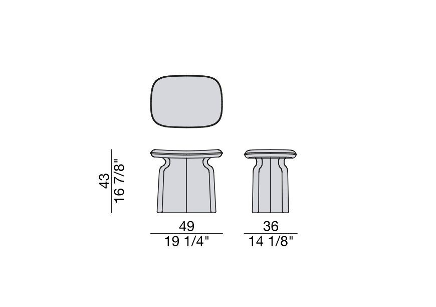 Удобный табурет Porada Podi stool