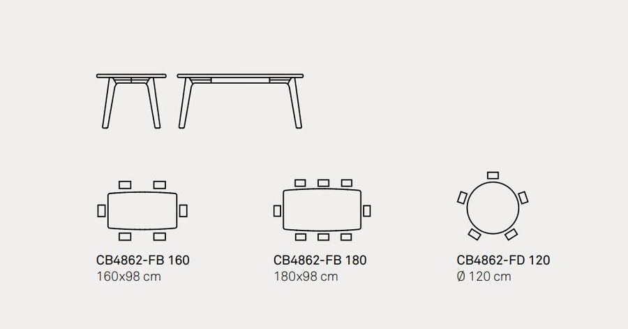 Стеклянный стол Connubia Pod CB4862-FB