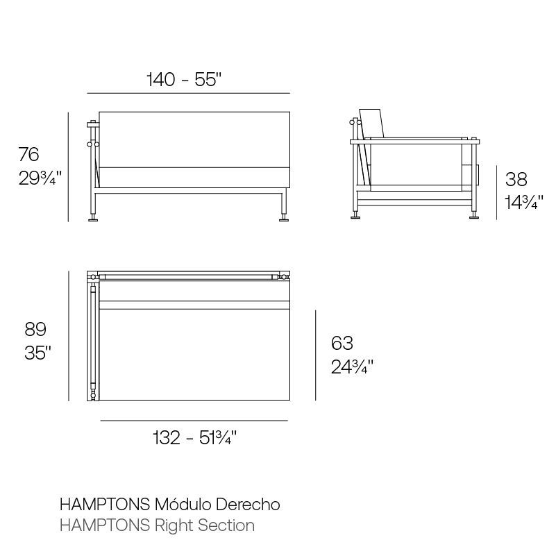Модульный диван Vondom Hamptons Sofa Modular