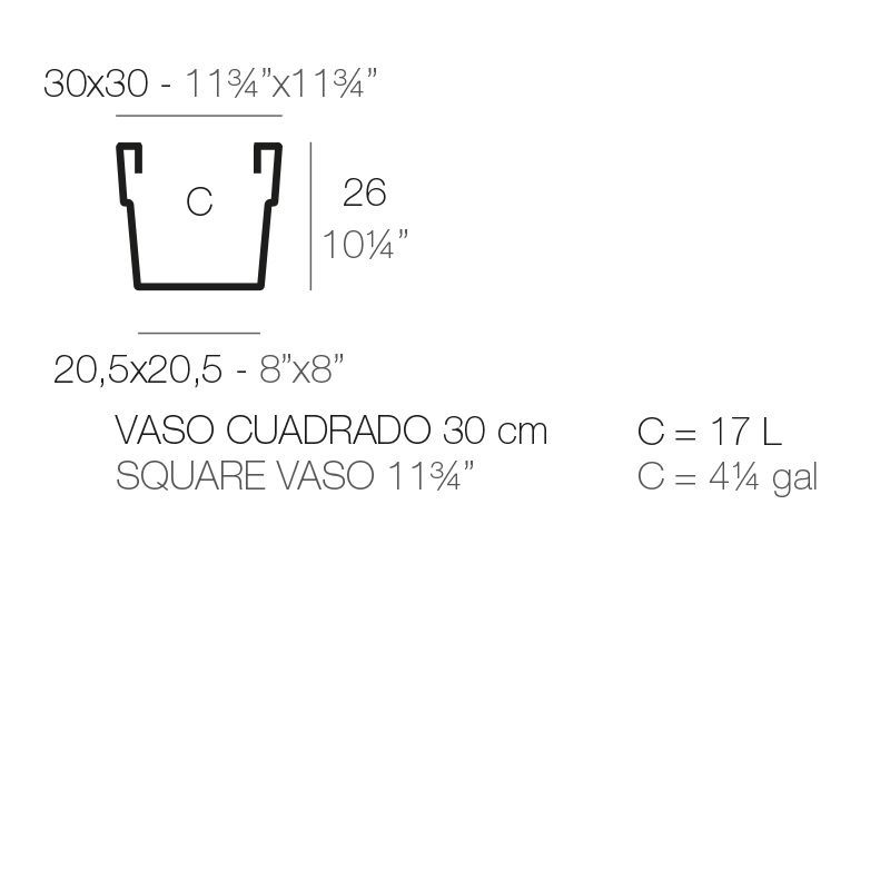 Лаконичный горшок для цветов Vondom Vaso Cuadrado