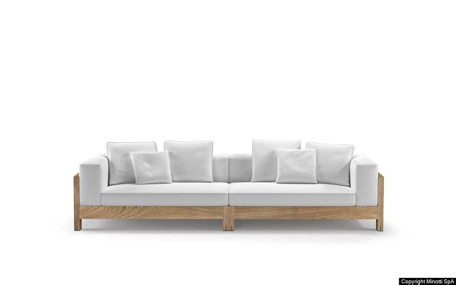 Уличный диван Minotti Alison Iroko Nature