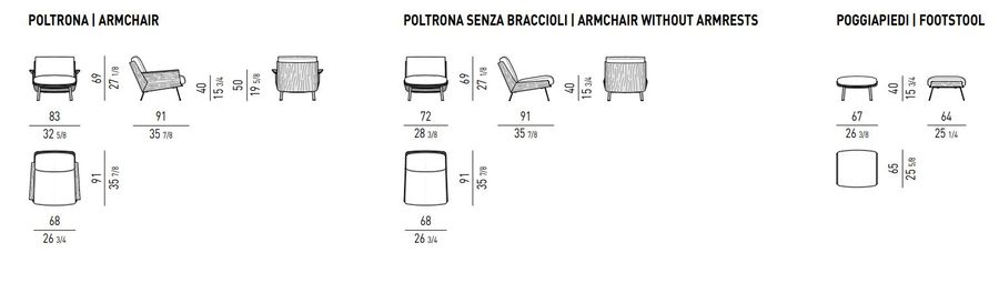Шикарное кресло для сада Minotti Daiki "Outdoor"