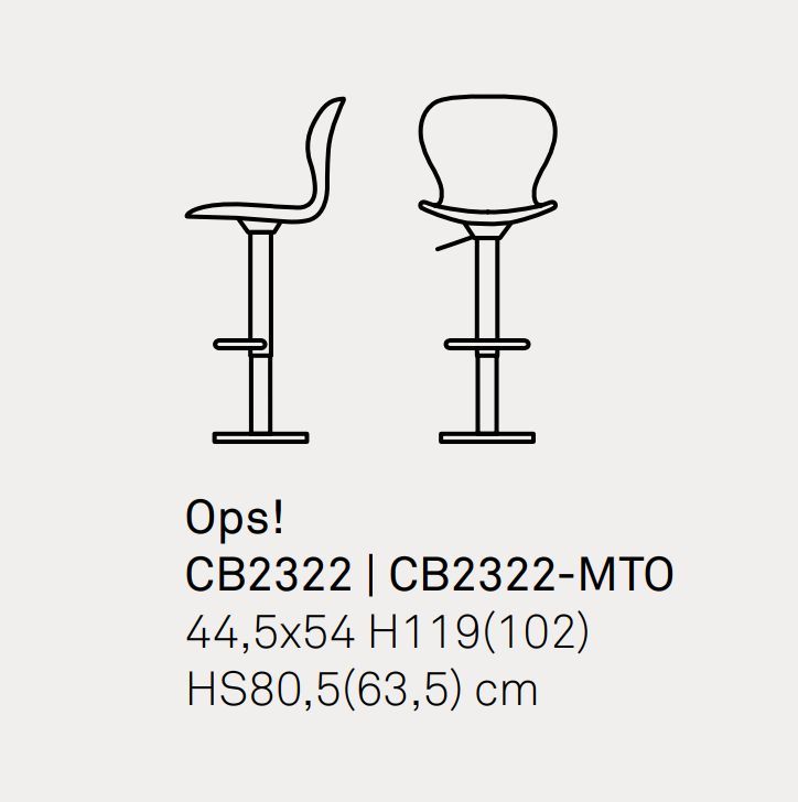 Барный стул Connubia Ops! CB2322, CB2322-MTO