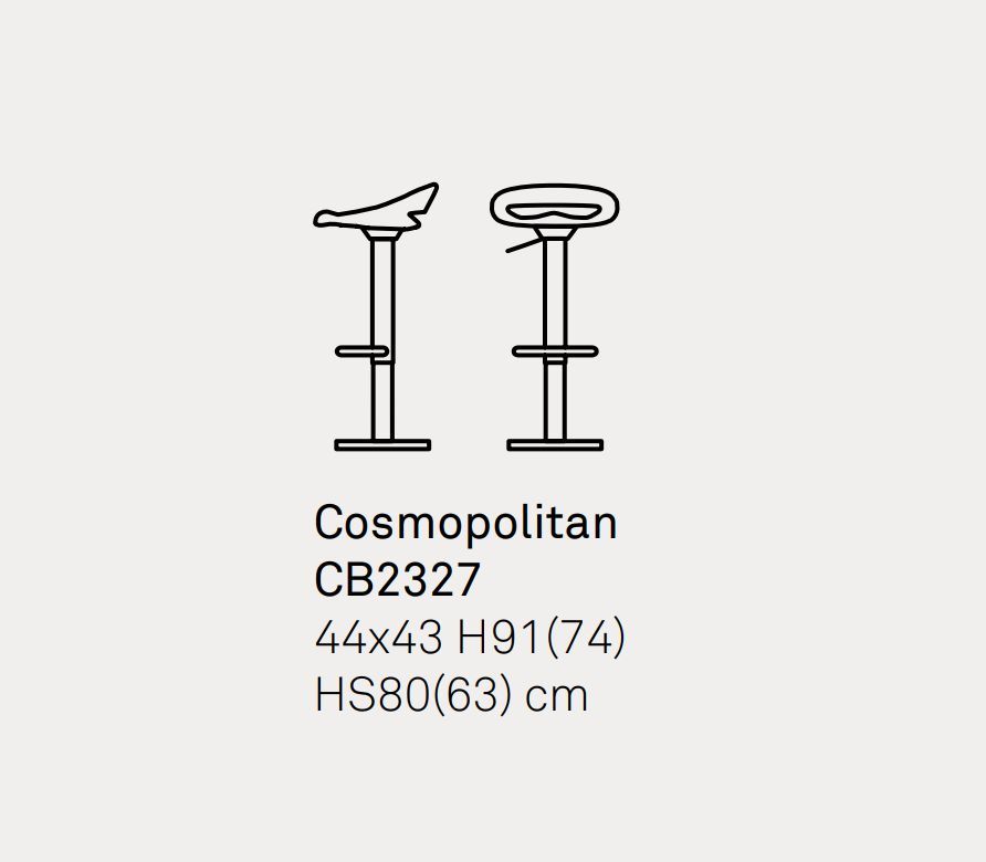 Шикарный табурет для бара Connubia Cosmopolitan CB2327