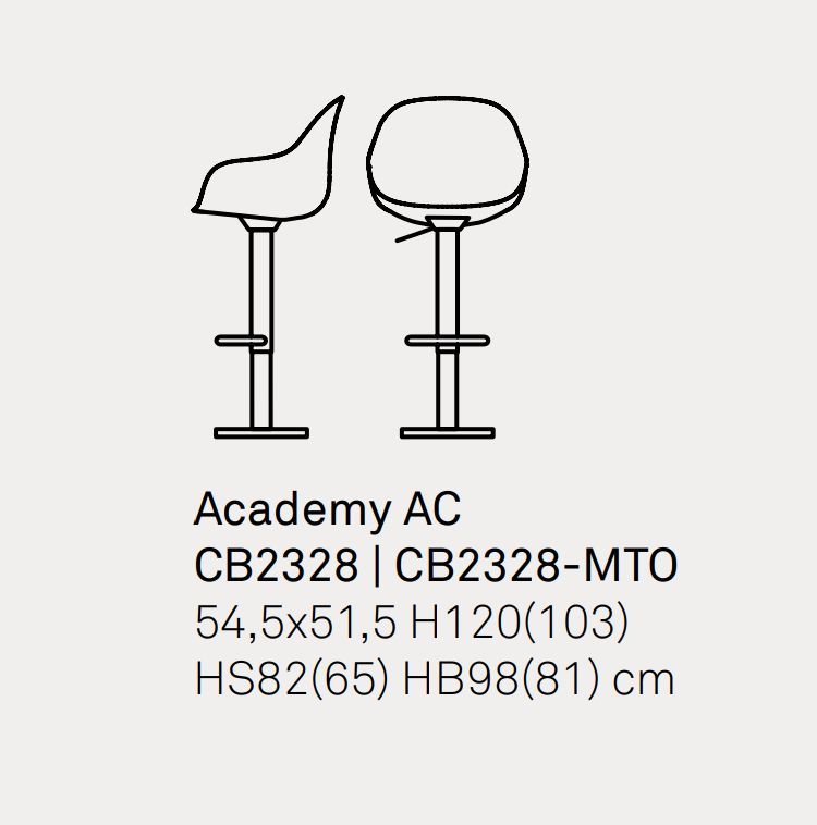 Барный стул Connubia Academy AC CB2328