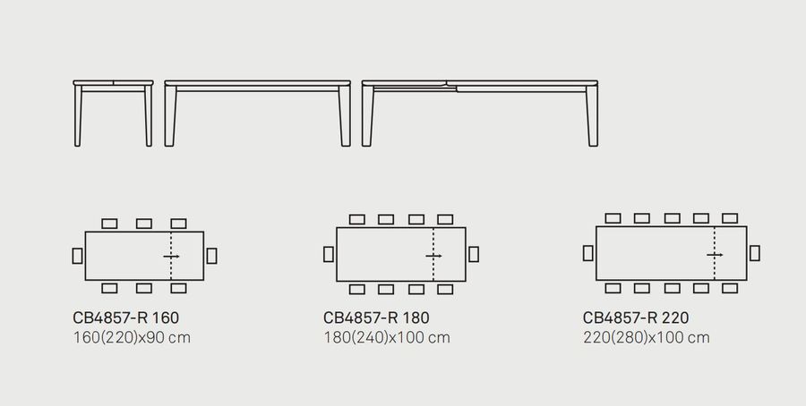 Стол-трансформер Connubia Band CB4857-R 220