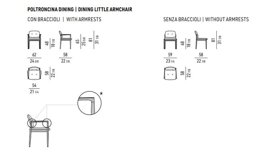 Обеденный стул Minotti Yoko "dining"