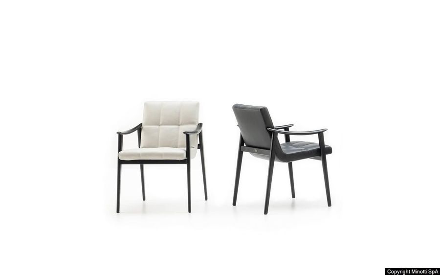 Стул с подлокотниками Minotti Fynn "Dining"
