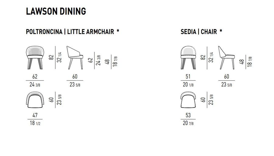 Мягкий стул Minotti Lawson "Dining"