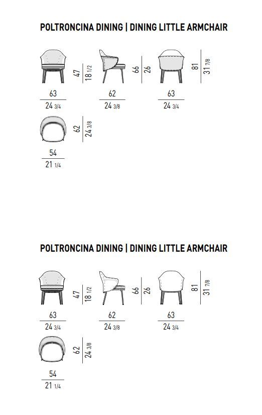 Современный стул Minotti Angie "Dining"