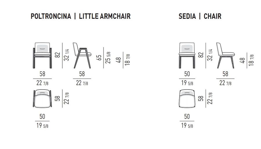 Удобный стул Minotti Lance
