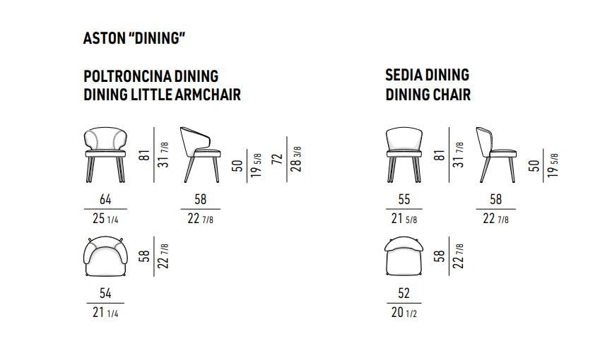 Обеденный стул Minotti Aston “Dining”