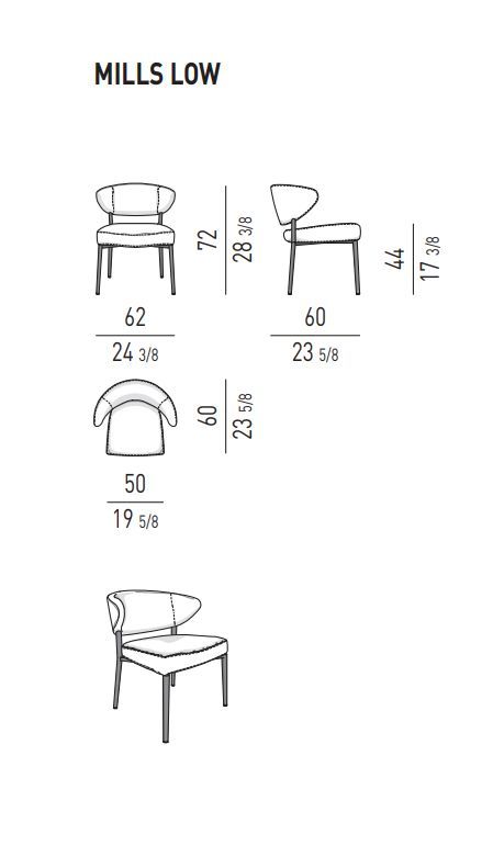 Обеденный стул Minotti Mills Low