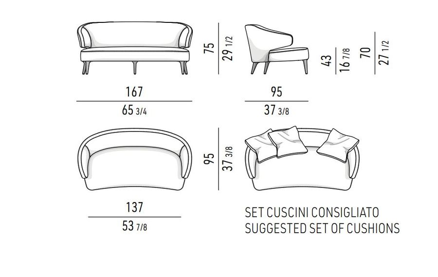 Двухместный диван Minotti Aston