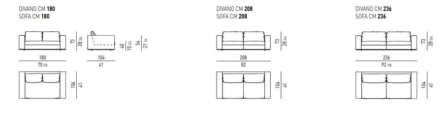 Трехместный диван Minotti Hamilton