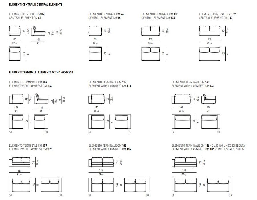 Модульный диван Minotti Hamilton Sofa