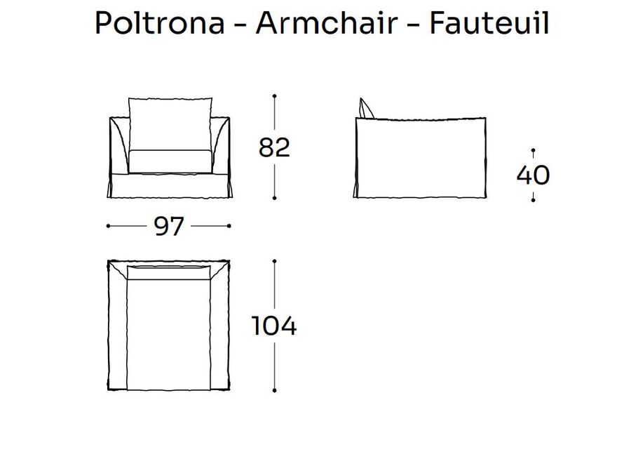 Современное кресло LIU JO Softy Armchair