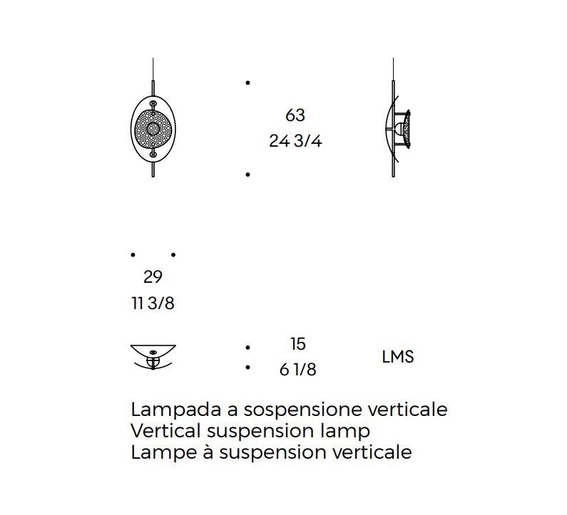 Современный светильник LIU JO Solaire Suspension Lamp