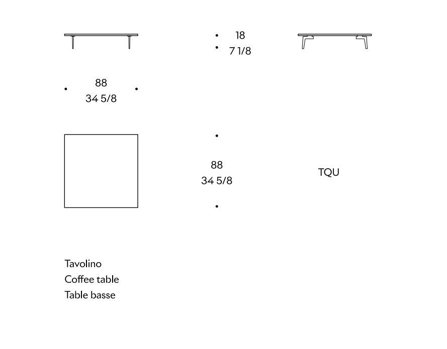Квадратный столик LIU JO Warmover Coffee Table
